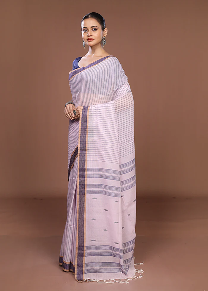 Pink Matka Silk Saree With Blouse Piece - Image 4