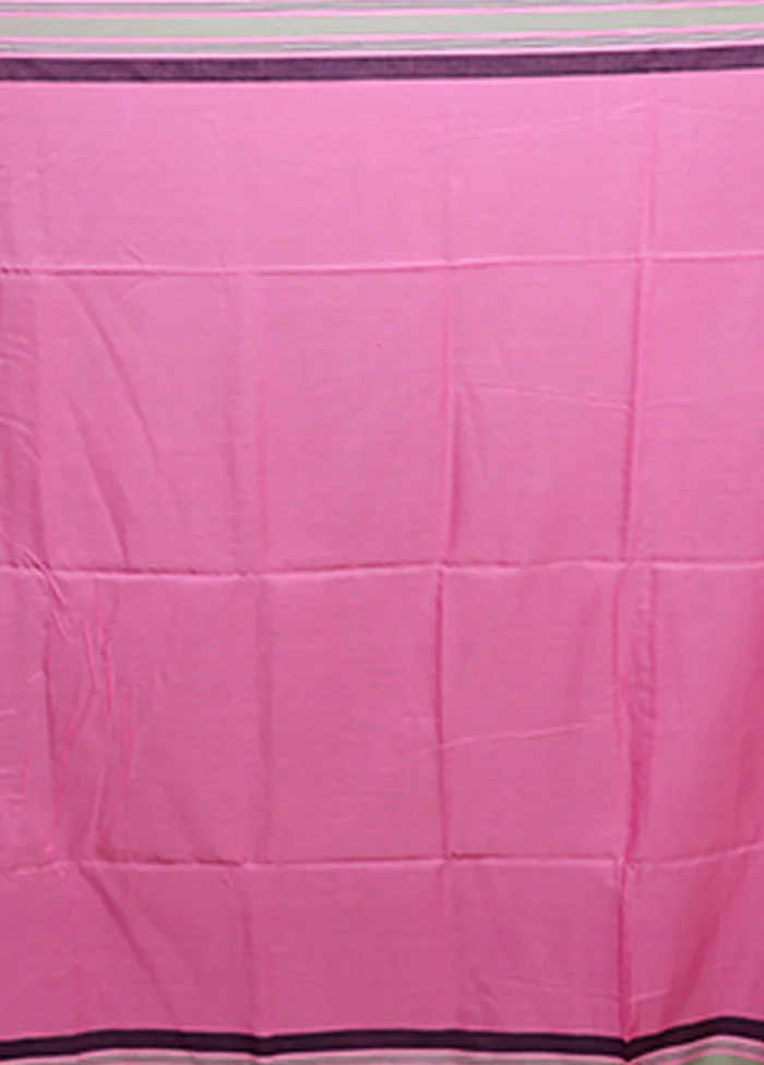 Pink Matka Silk Saree With Blouse Piece - Image 5