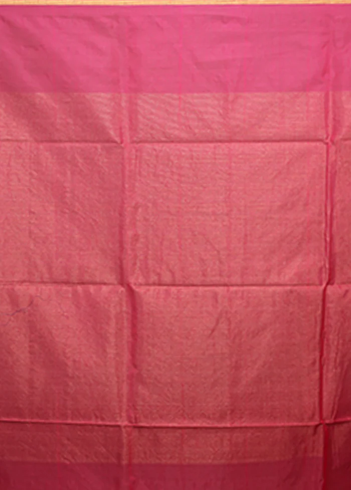 Pink Matka Silk Saree With Blouse Piece - Image 5