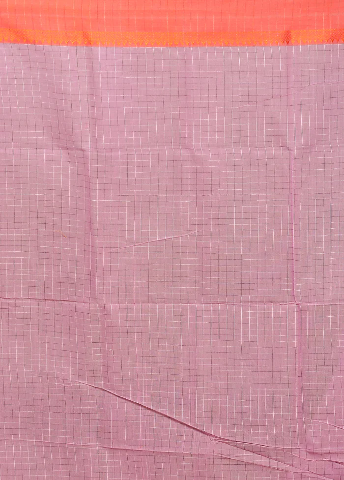 Pink Matka Silk Saree With Blouse Piece - Image 5