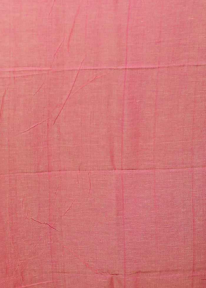 Pink Matka Silk Saree With Blouse Piece - Image 5
