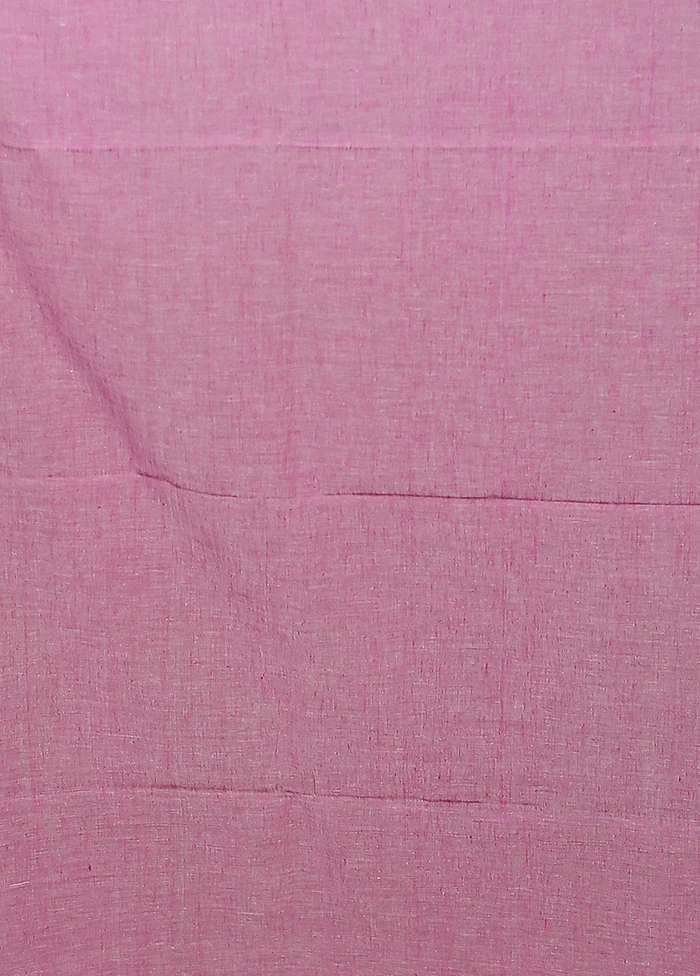 Pink Matka Silk Saree With Blouse Piece - Image 5
