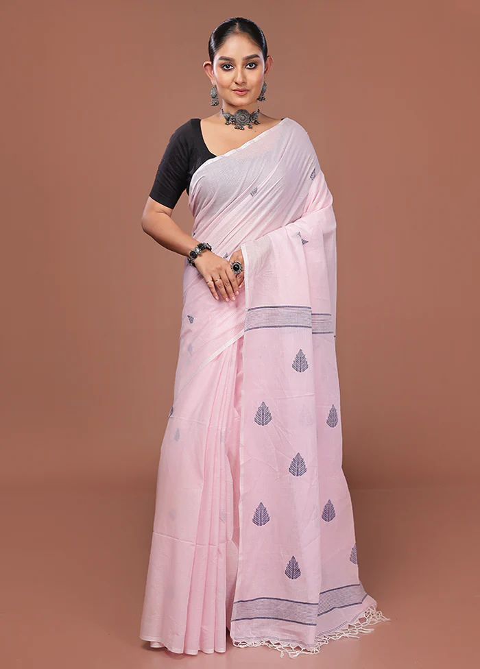 Pink Matka Silk Saree With Blouse Piece - Image 2