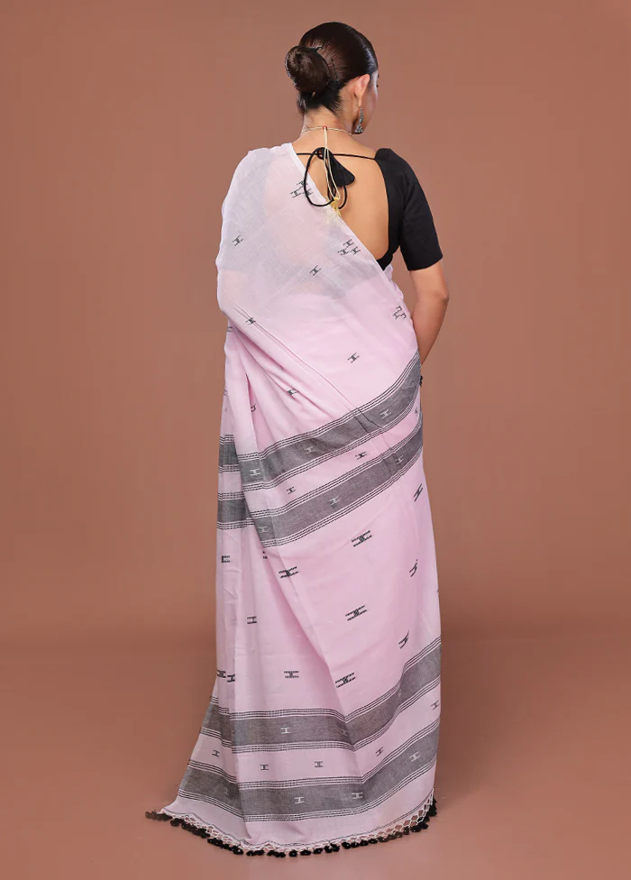 Pink Matka Silk Saree With Blouse Piece - Image 3