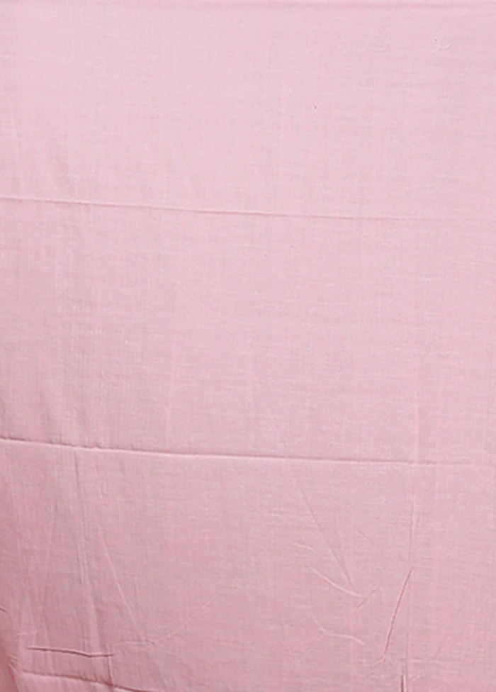 Pink Matka Silk Saree With Blouse Piece - Image 5