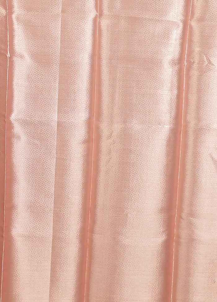 Pink Organza Saree With Blouse Piece - Image 5
