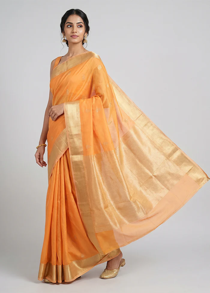 Pink Organza Saree With Blouse Piece