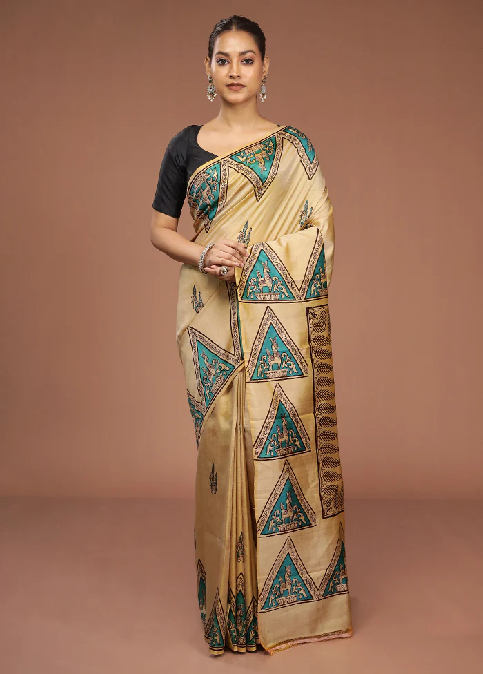 Pink Printed Pure Silk Saree Without Blouse Piece - Image 2