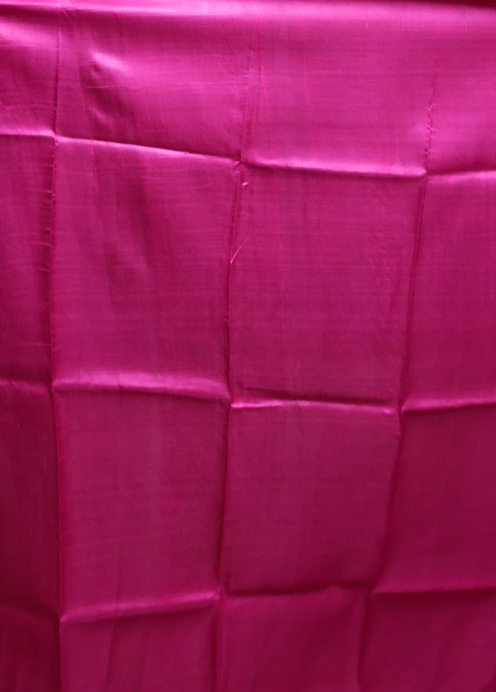 Pink Printed Pure Silk Saree Without Blouse Piece - Image 5
