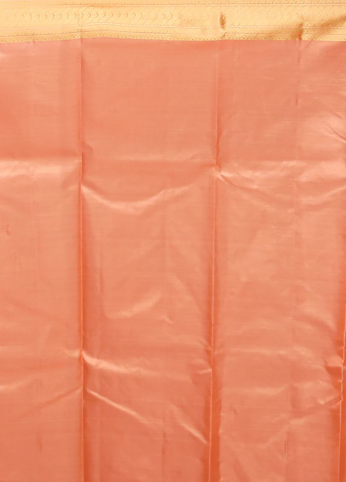 Pink Printed Pure Silk Saree Without Blouse Piece - Image 5