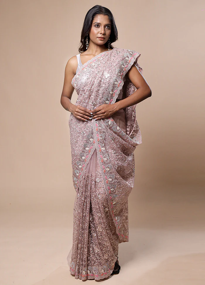 Pink Pure Handloom Silk Saree With Blouse Piece - Image 2