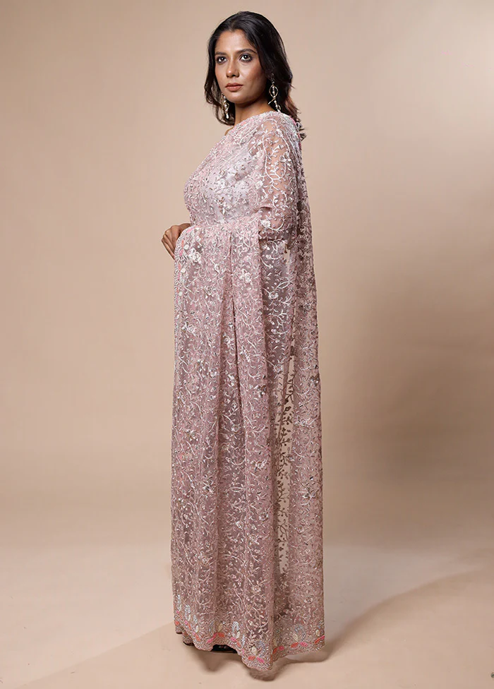 Pink Pure Handloom Silk Saree With Blouse Piece - Image 4