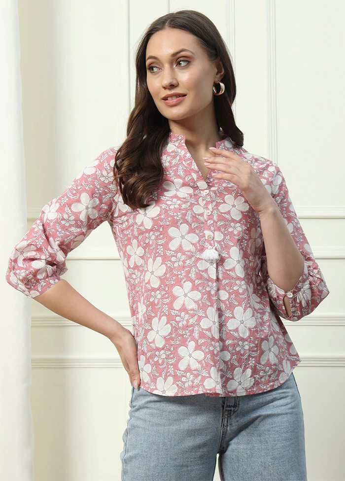 Pink Readymade Cotton Short Top - Image 2