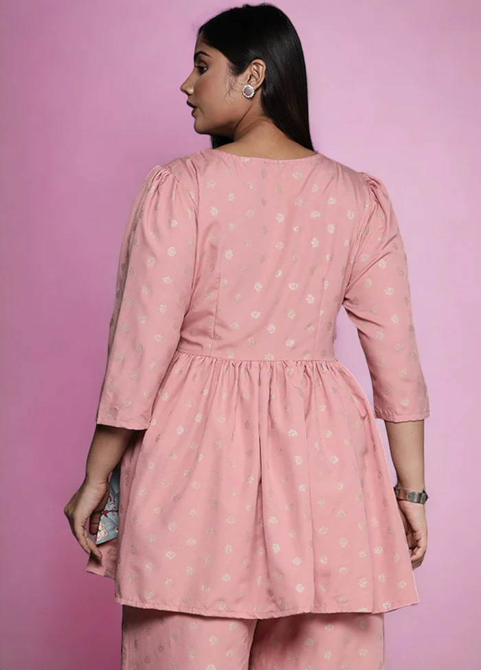 Pink Readymade Rayon Tunic - Image 3