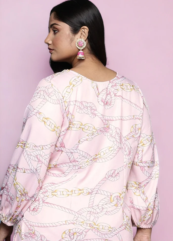 Pink Readymade Silk Tunic - Image 3