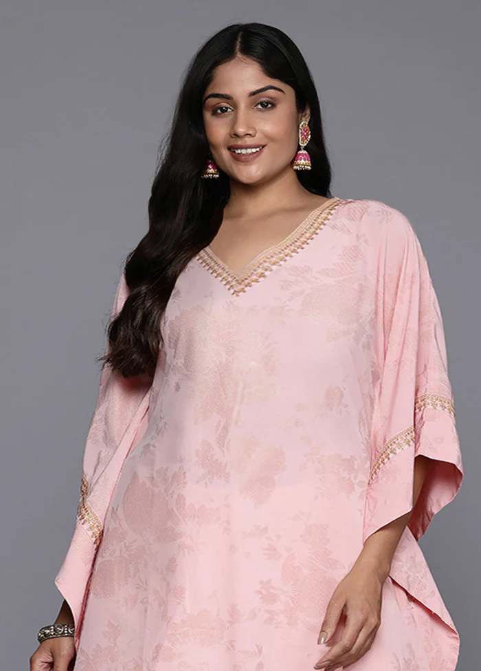 Pink Readymade Silk Kurti - Image 2