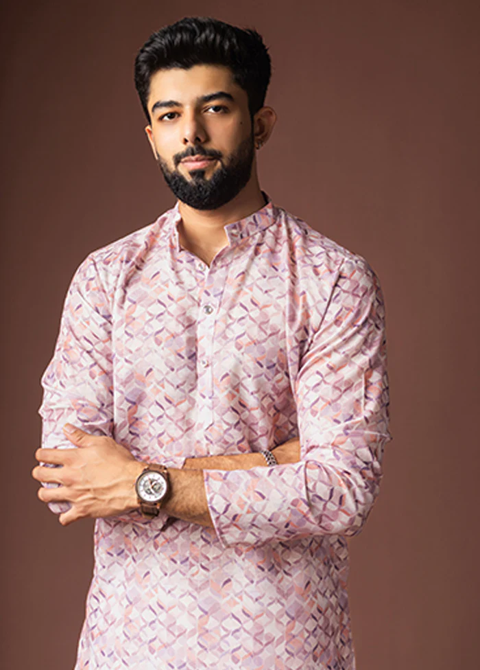 Pink Silk Kurta & Pajama Set - Image 2