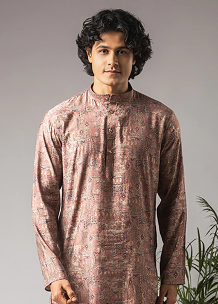 Pink Silk Kurta & Pajama Set - Image 2