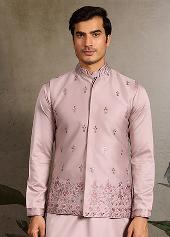 Pink Silk Kurta & Pajama Set - Image 2