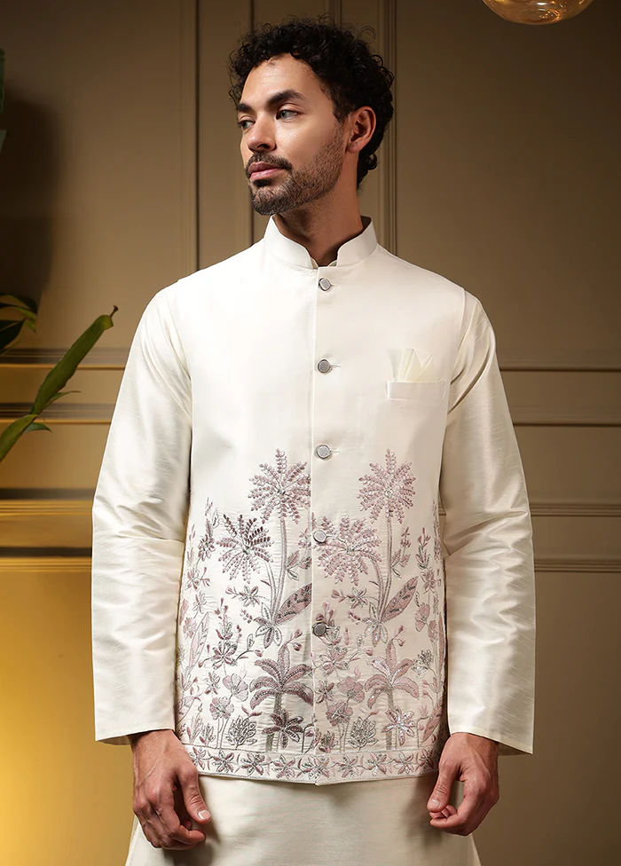 Pink Silk Kurta & Pajama Set - Image 2
