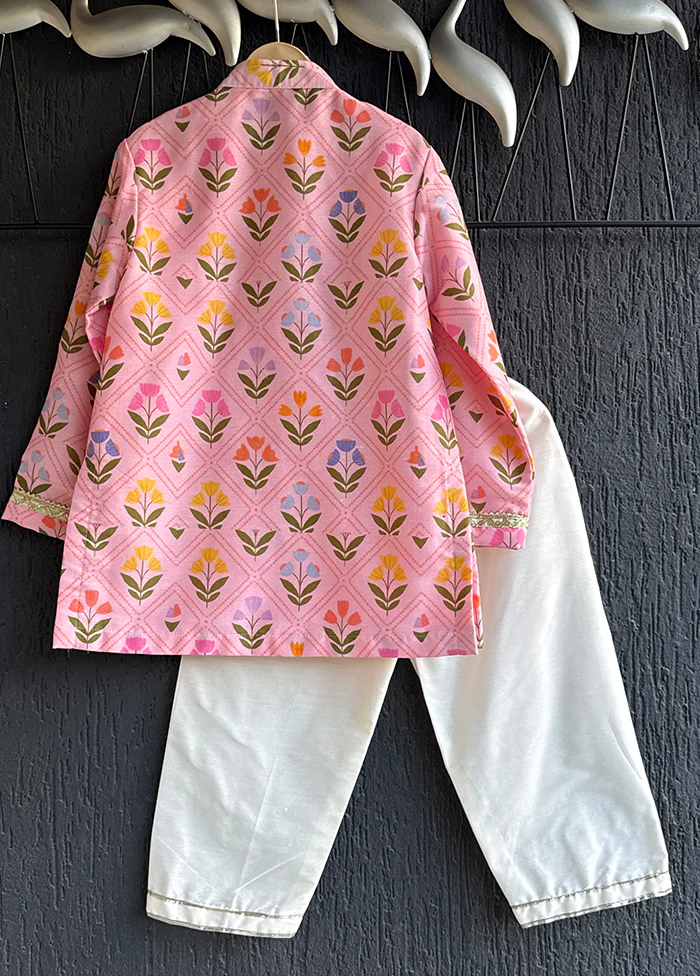 Pink Silk Kurta & Pajama Set - Image 3