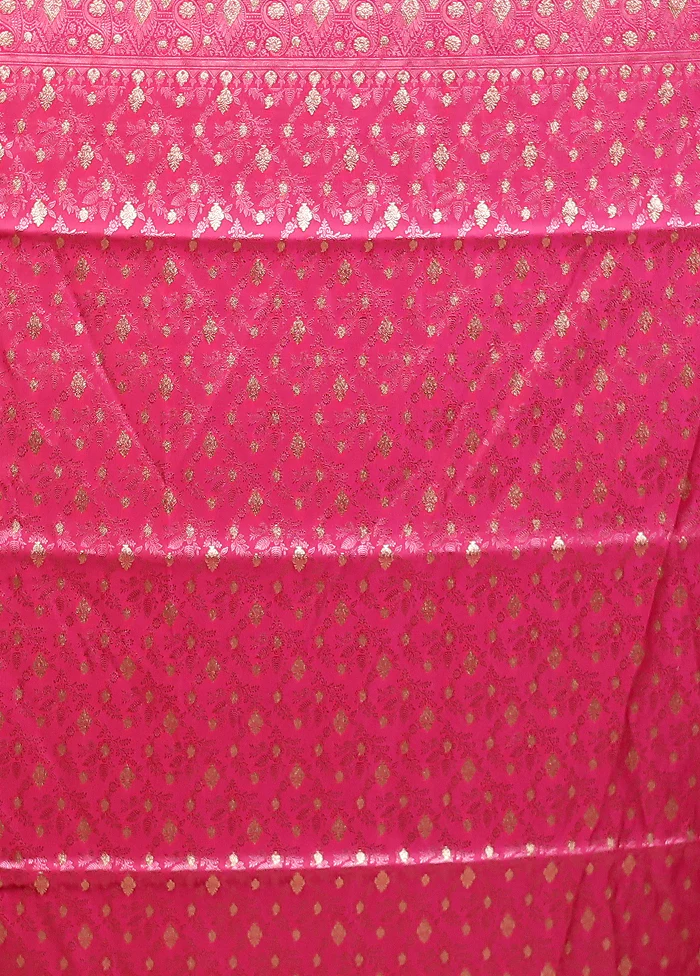 Pink Tanchoi Silk Saree With Blouse Piece - Image 5