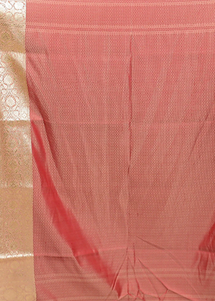 Pink Tanchoi Silk Saree With Blouse Piece - Image 5