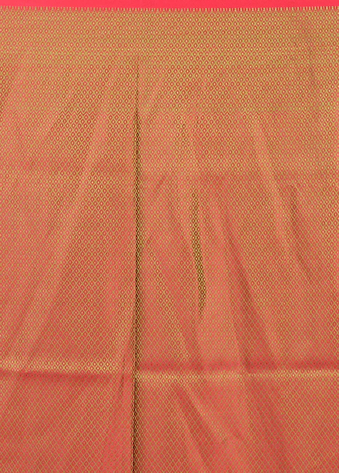 Pink Tanchoi Silk Saree With Blouse Piece - Image 5