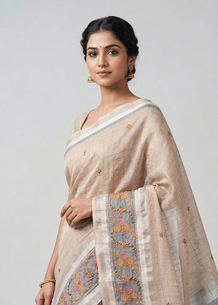 Pink Tissue Silk Saree With Blouse Piece - Image 2