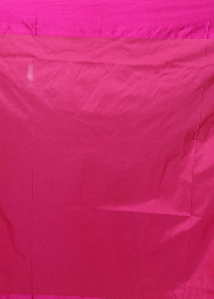 Pink Tissue Silk Saree With Blouse Piece - Image 5