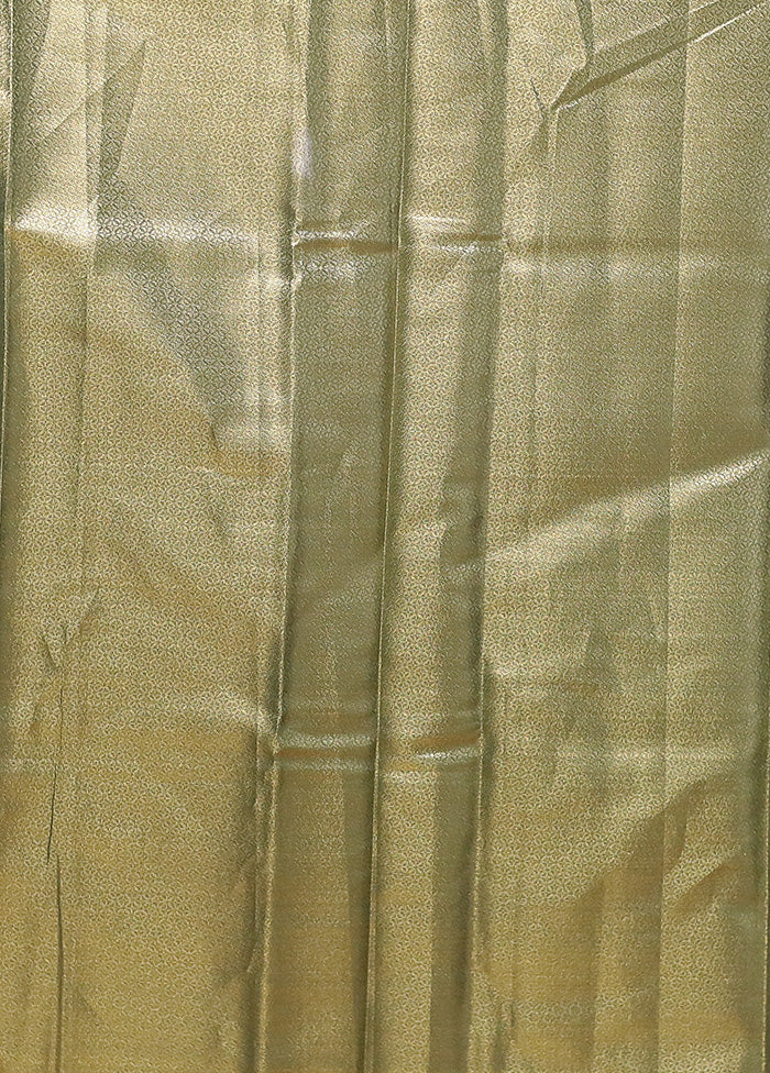 Pink Tissue Silk Saree With Blouse Piece - Image 5