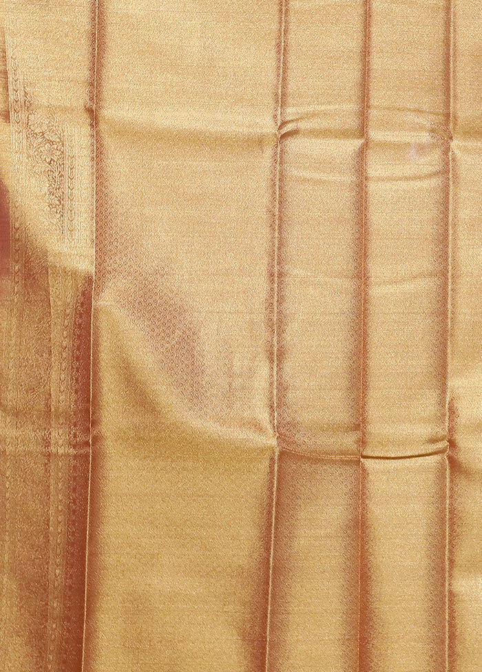Pink Tissue Silk Saree With Blouse Piece - Image 5