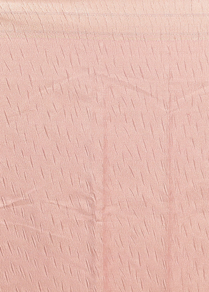 Pink Tissue Silk Saree With Blouse Piece - Image 5
