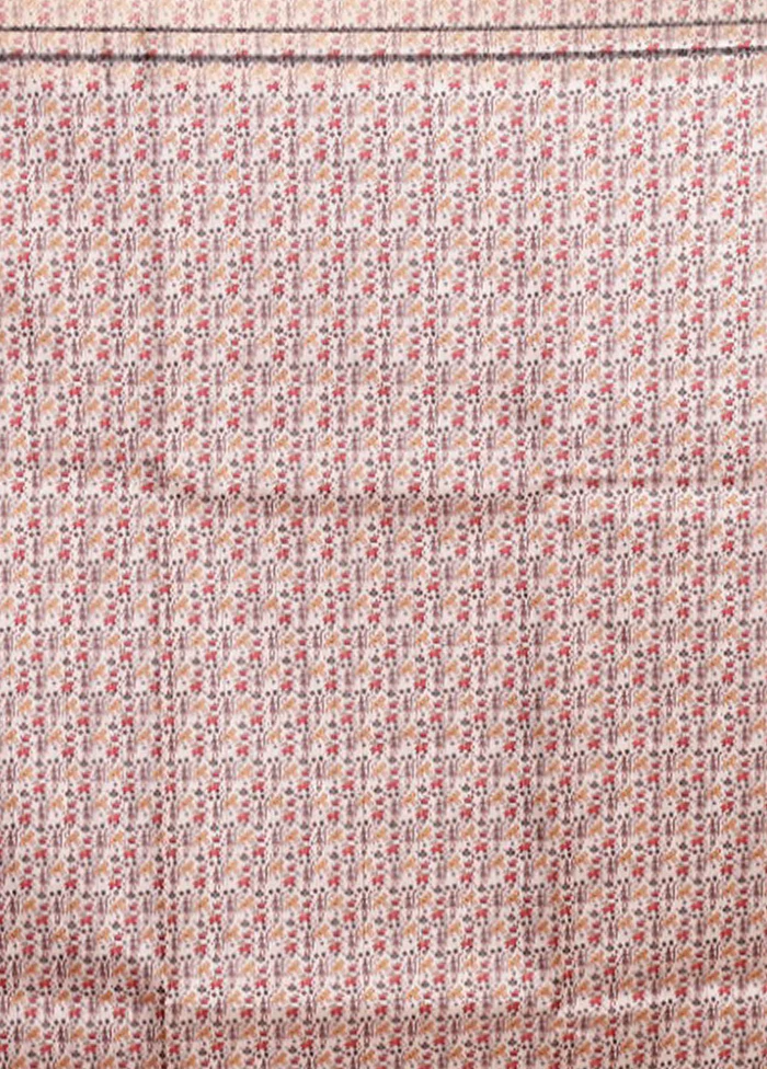Pink Tussar Silk Saree With Blouse Piece - Image 5