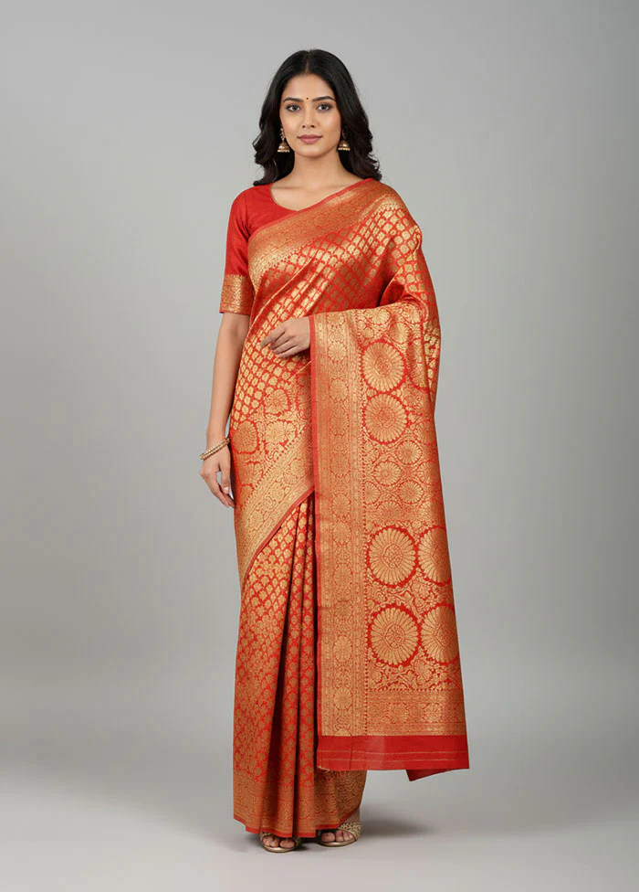 Pink Uppada Silk Saree With Blouse Piece