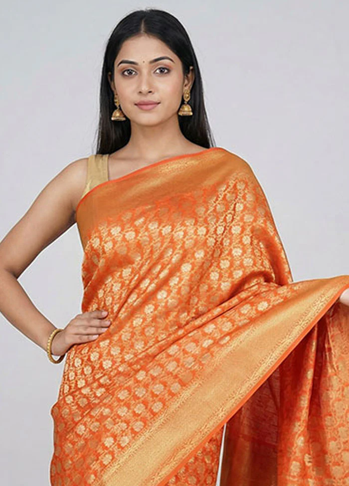 Pink Uppada Silk Saree With Blouse Piece - Image 2