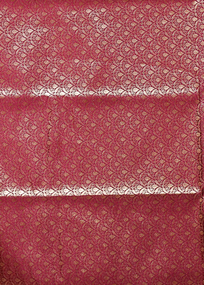 Purple Banarasi Silk Saree With Blouse Piece - Image 5