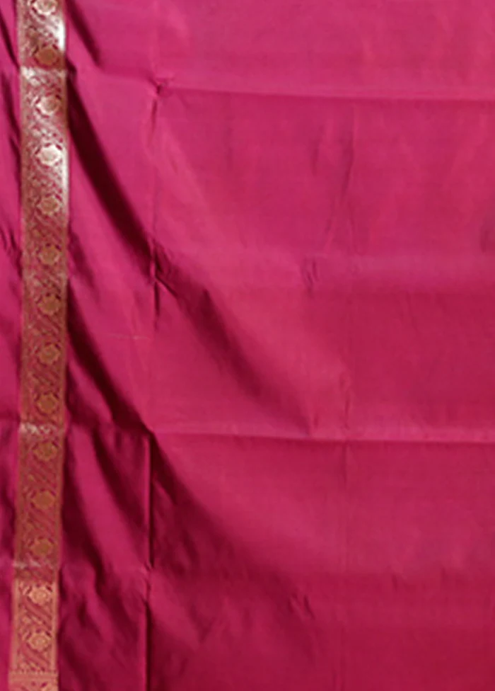 Purple Banarasi Silk Saree With Blouse Piece - Image 5