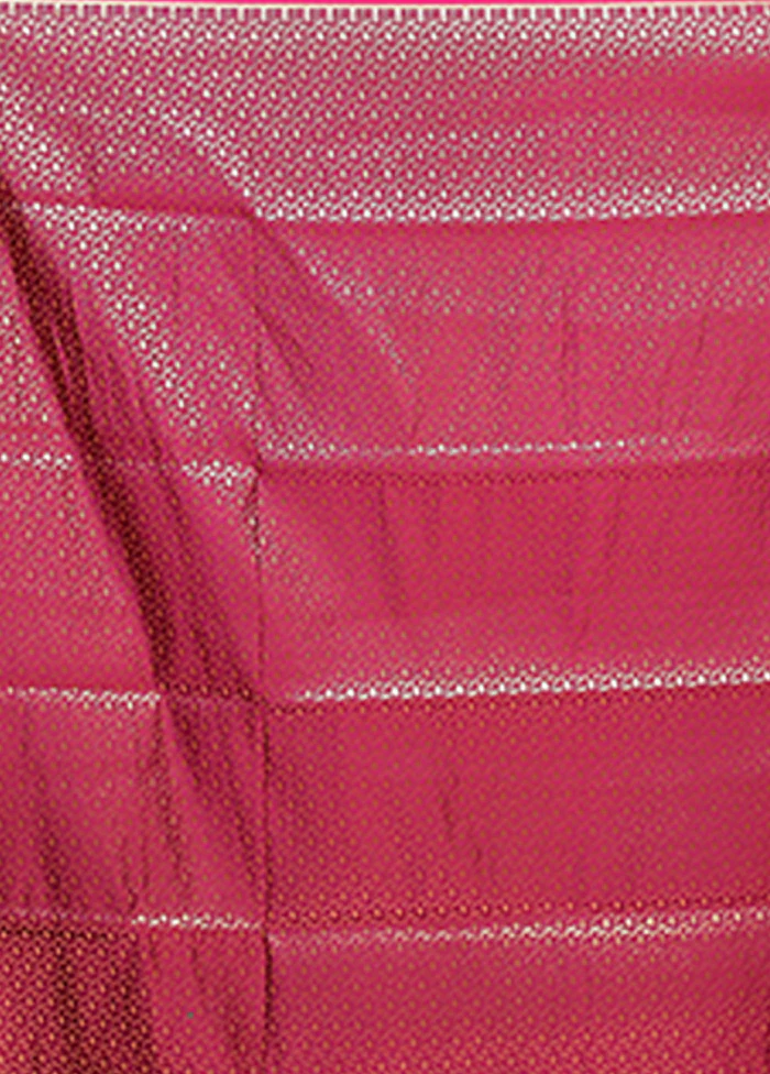 Purple Banarasi Silk Saree With Blouse Piece - Image 5