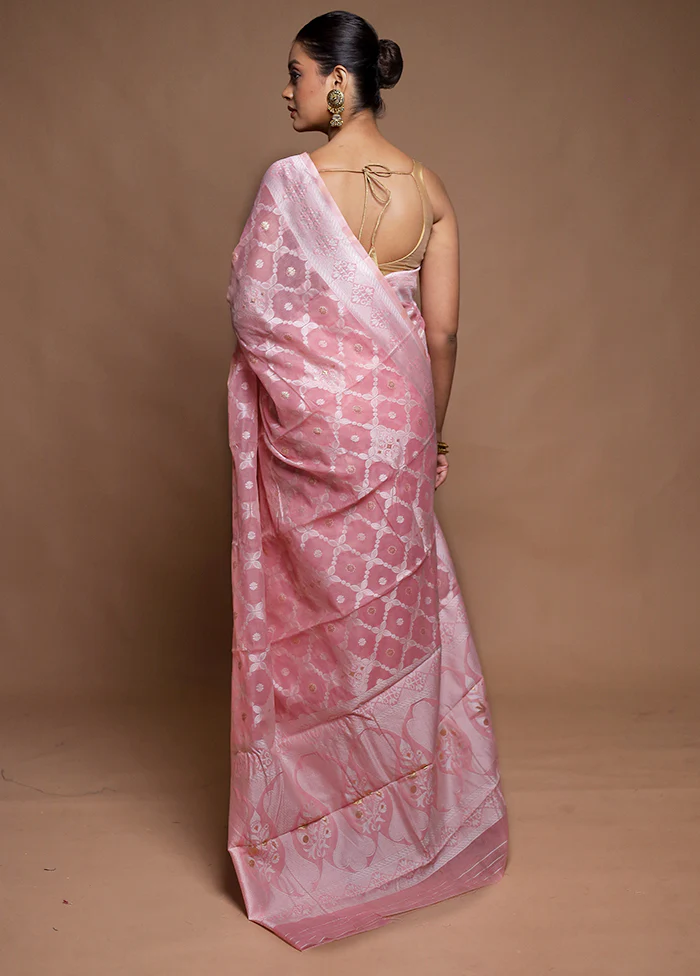 Purple Cotton Saree With Blouse Piece - Image 3