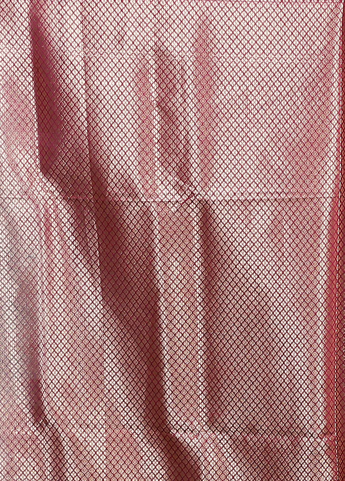 Purple Cotton Saree With Blouse Piece - Image 5