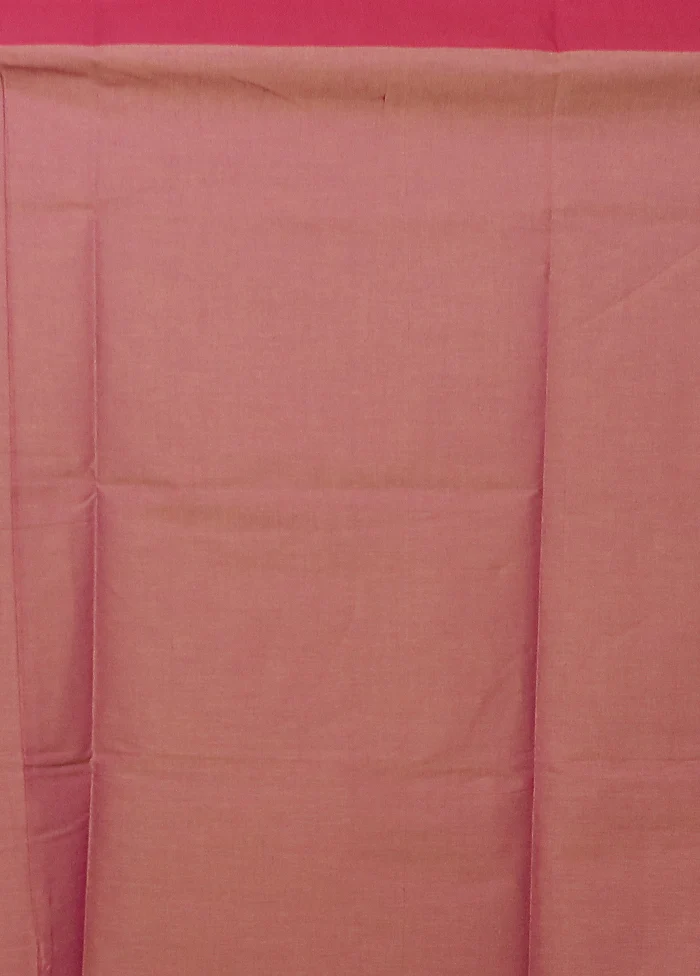 Purple Cotton Saree With Blouse Piece - Image 5