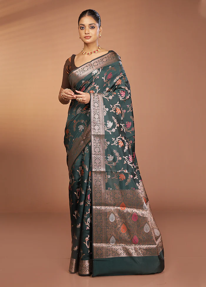 Purple Dupion Silk Saree With Blouse Piece - Image 2