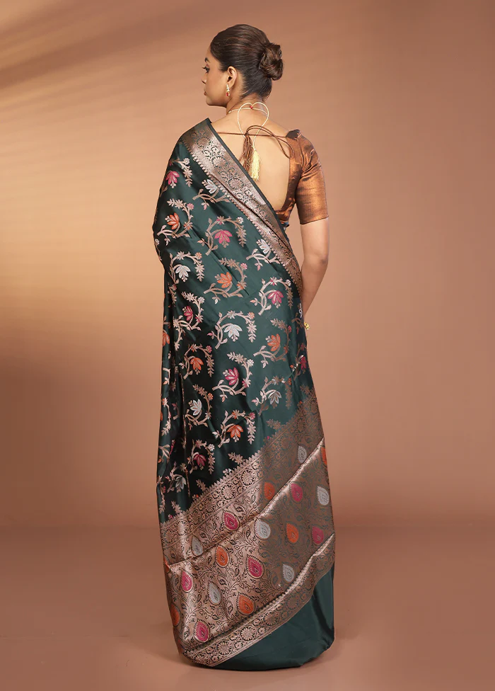 Purple Dupion Silk Saree With Blouse Piece - Image 3