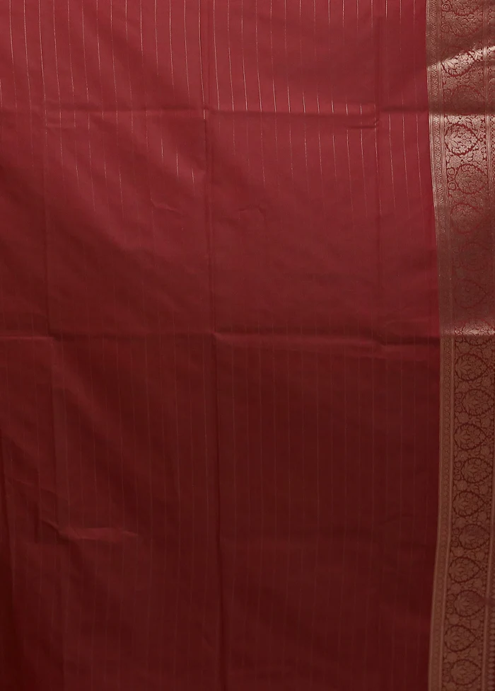 Purple Dupion Silk Saree With Blouse Piece - Image 5