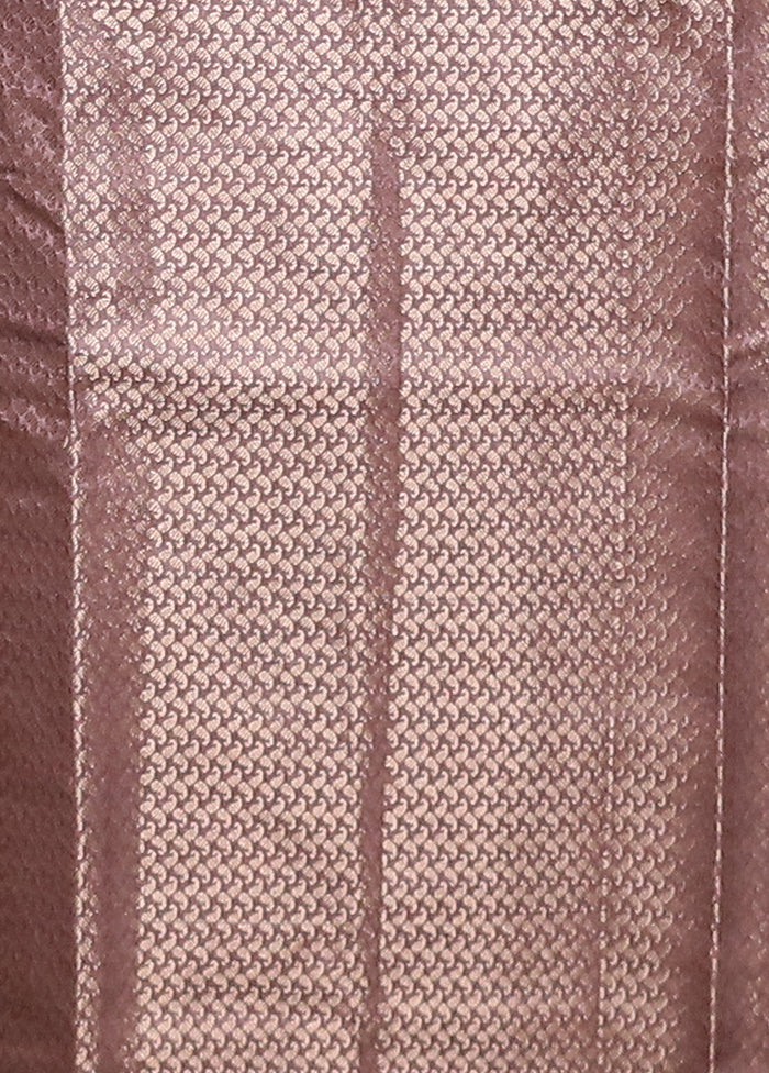 Purple Dupion Silk Saree With Blouse Piece - Image 5
