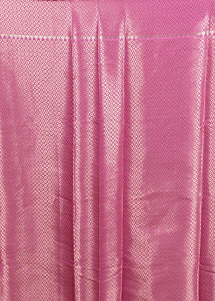 Purple Dupion Silk Saree With Blouse Piece - Image 5