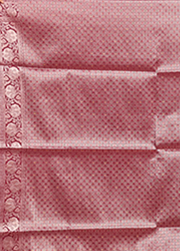 Purple Dupion Silk Saree With Blouse Piece - Image 5