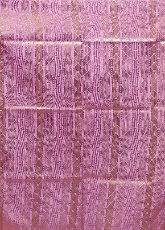 Purple Dupion Silk Saree With Blouse Piece - Image 5