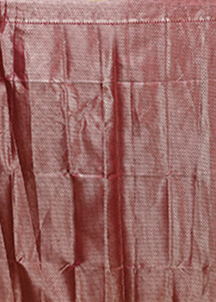 Purple Dupion Silk Saree With Blouse Piece - Image 5